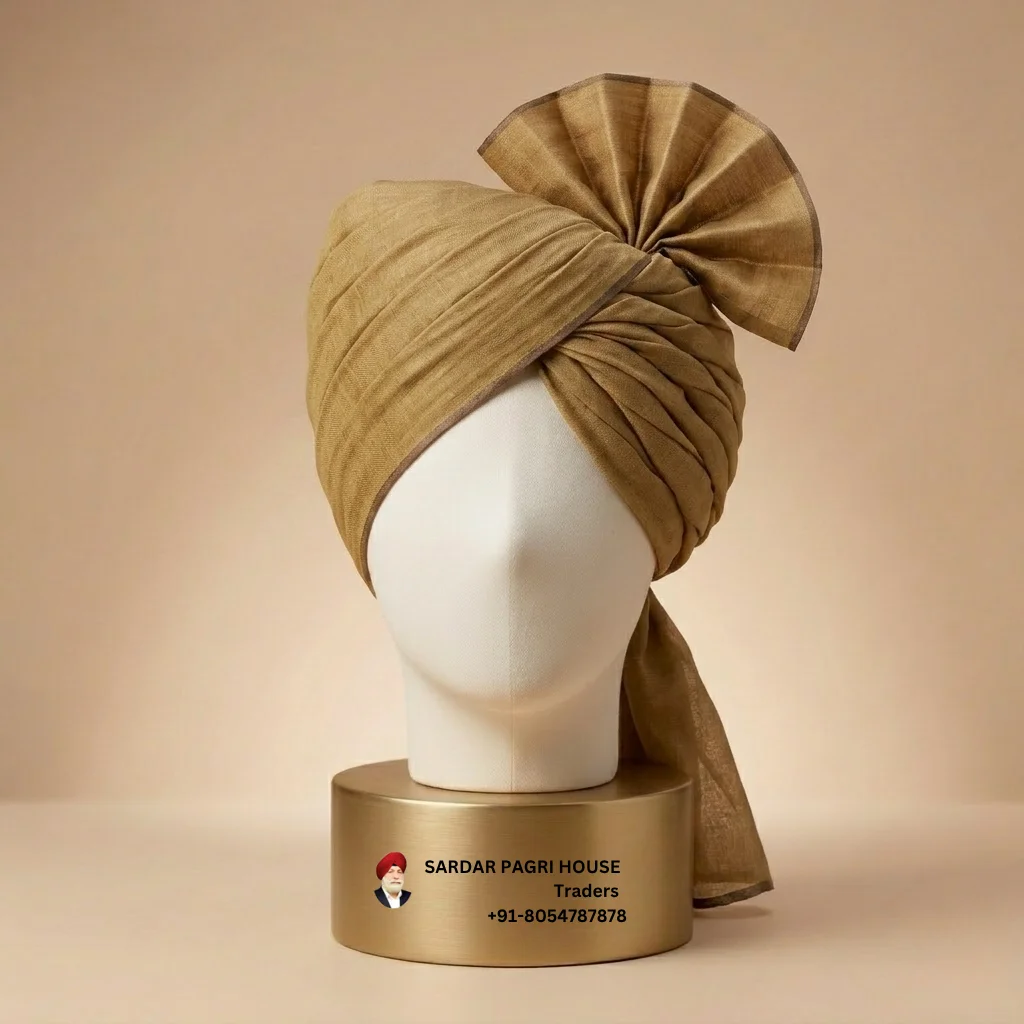 5-meter-camel-brown-tissue-hindu-wedding-turban