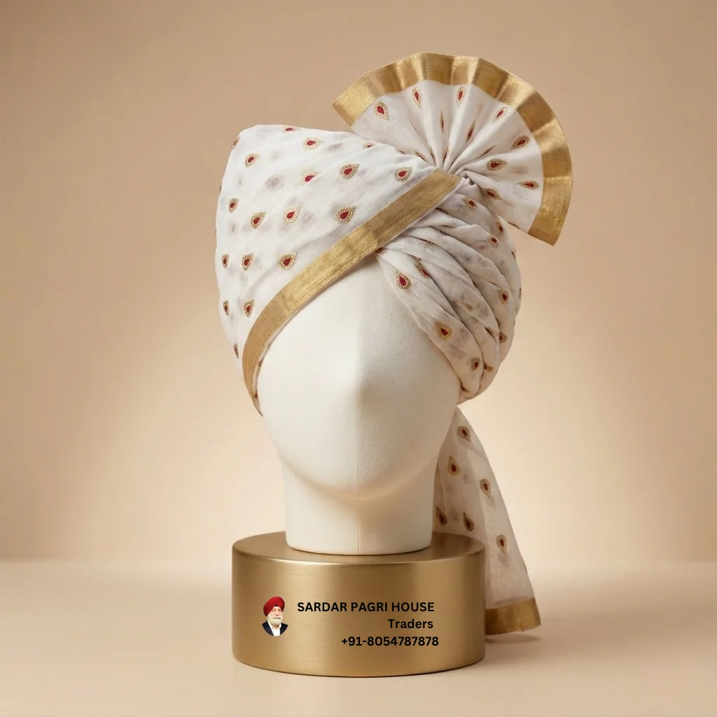 5-meter-daisy-white-printed-tissue-hindu-wedding-turban