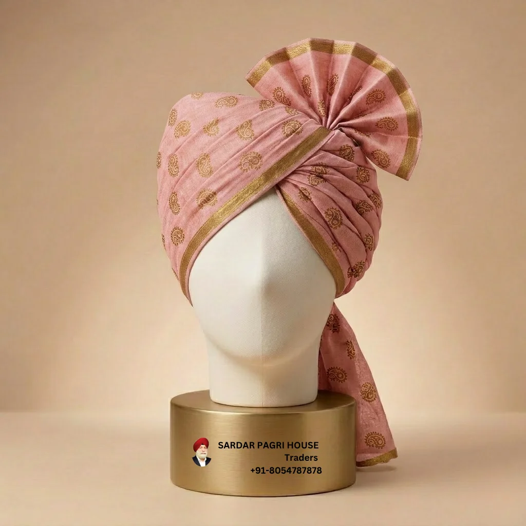 5-meter-flamingo-pink-printed-tissue-hindu-wedding-turban