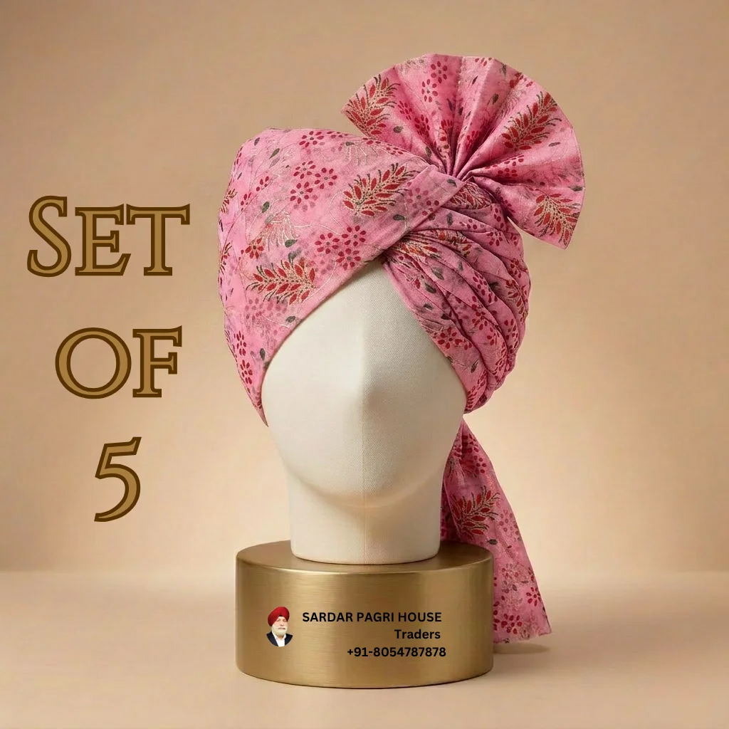 5-meter-floral-pink-printed-tissue-hindu-wedding-turban