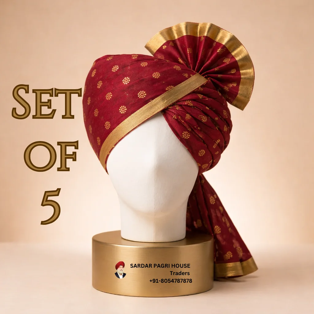 5-meter-maroon-printed-tissue-hindu-wedding-turban