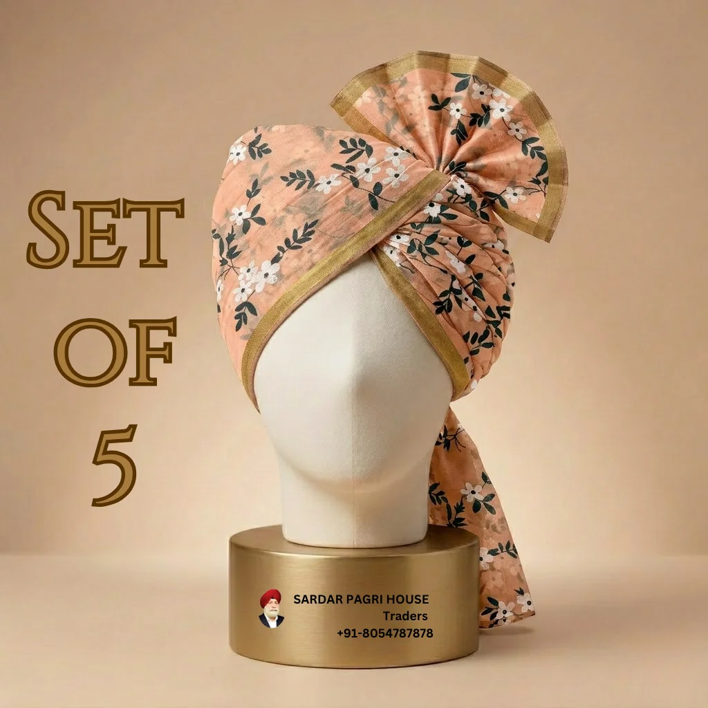 5-meter-melon-pink-printed-tissue-hindu-wedding-turban