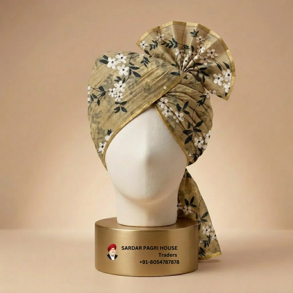 5-meter-mustard-printed-tissue-hindu-wedding-turban