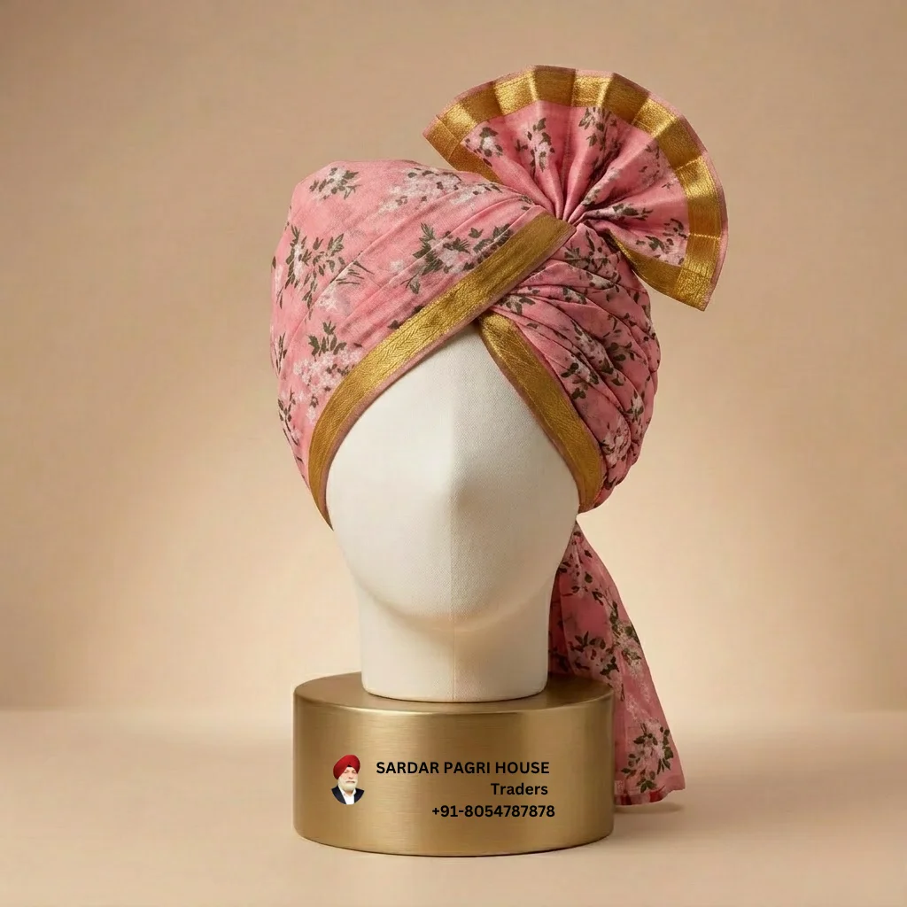 5-meter-peach-pink-printed-tissue-hindu-wedding-turban