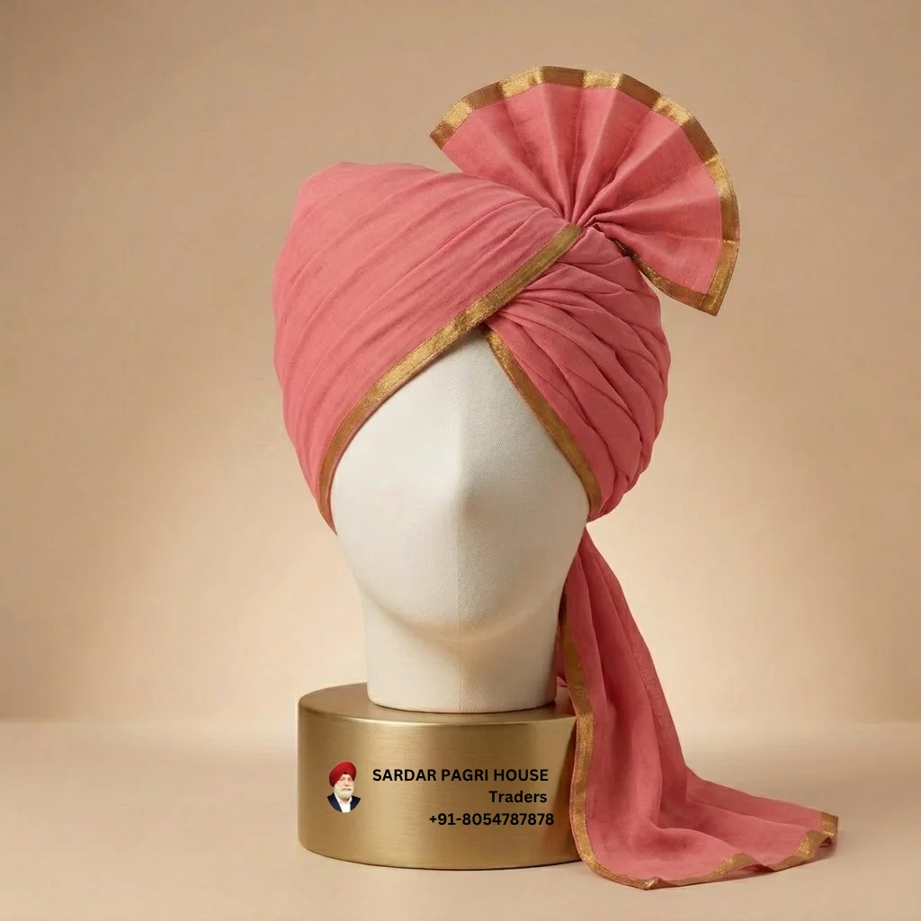 5-meter-salmon-pink-tissue-hindu-wedding-turban