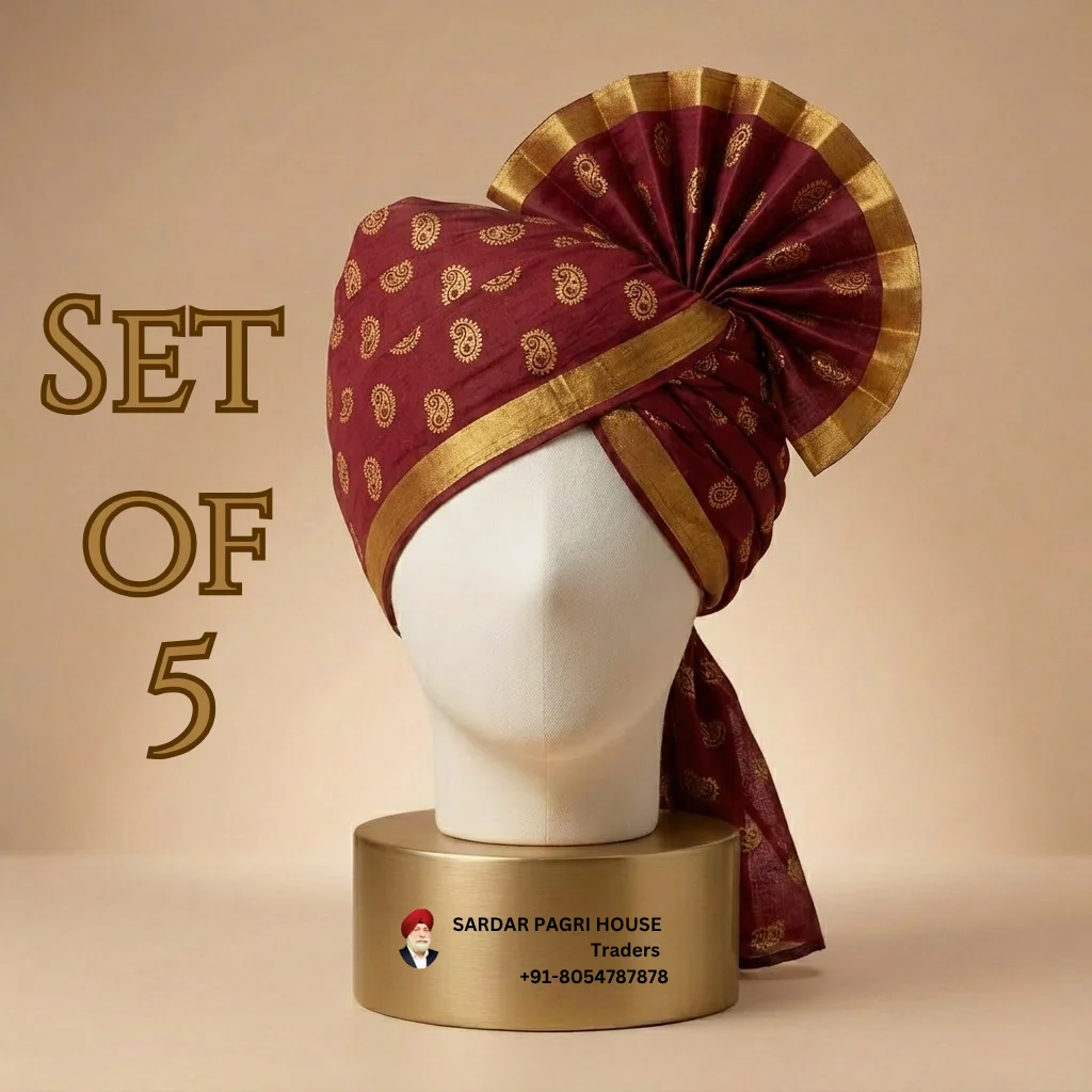 5-meter-wine-red-printed-tissue-hindu-wedding-turban