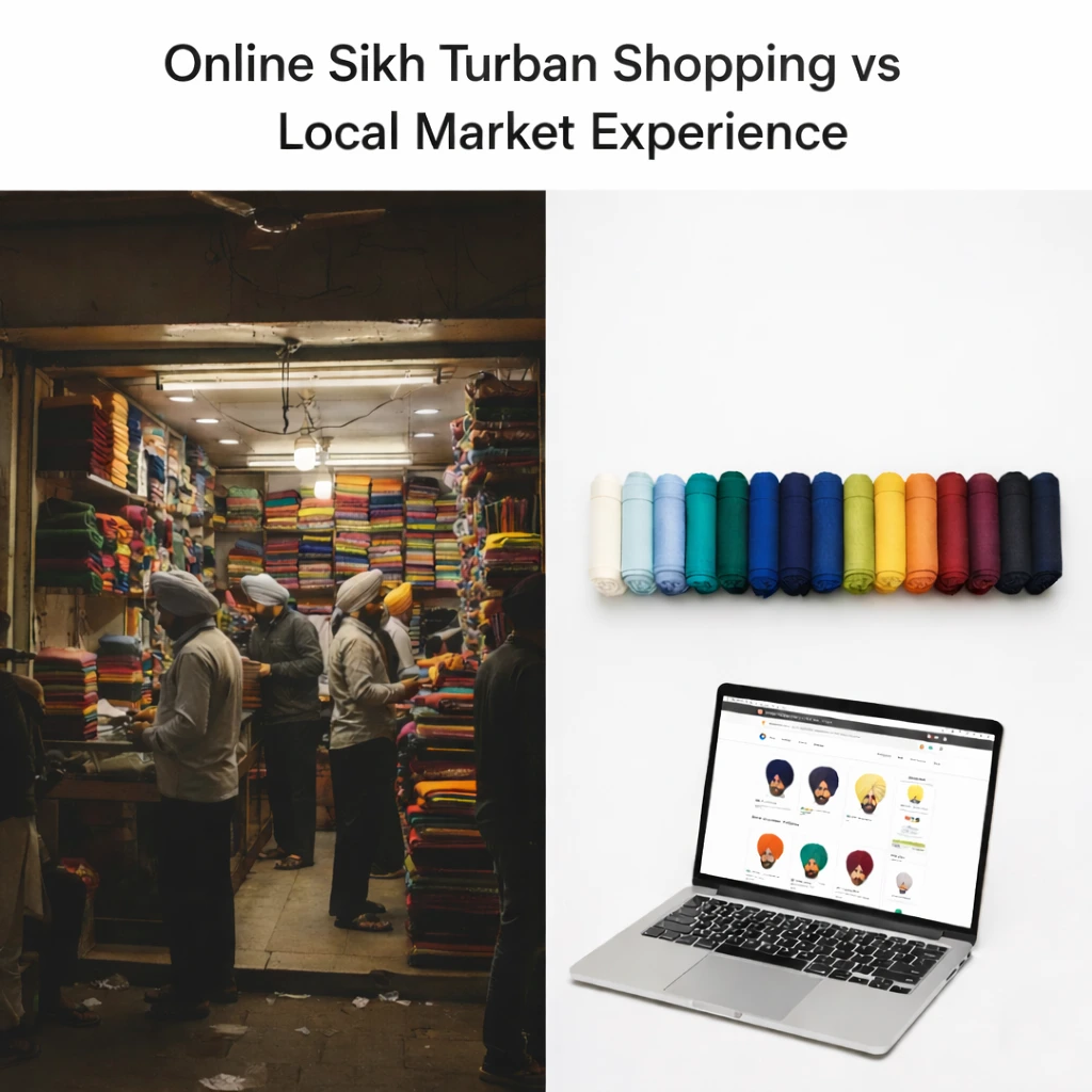 online sikh turbans shopping vs local market experience